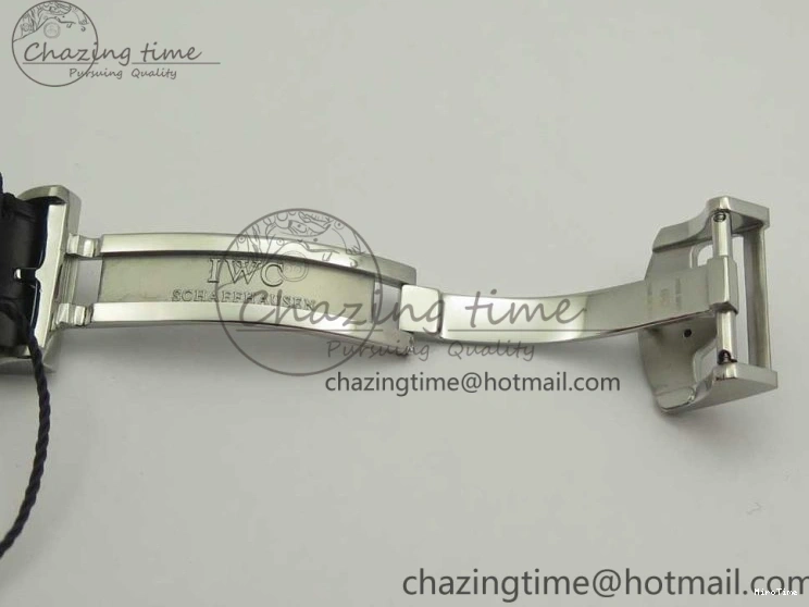 MIROTIME 1218 Efficient Portuguese Tourbillon IW5463 SS ZF Best Edition White Dial on Black Leather Strap 7170